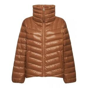 Varley Tan Quilted Puffer Jacket